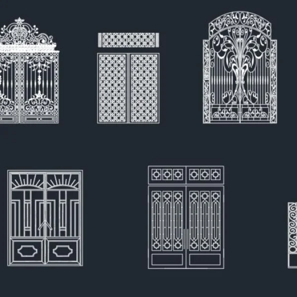 Xem file CAD cổng sắt CNC miễn phí - Thiết kế đẹp, hiện đại