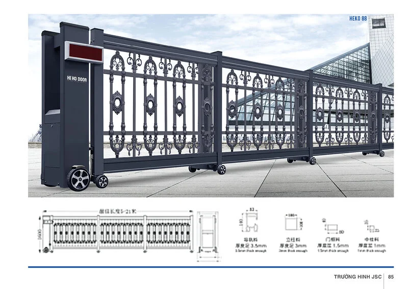 Mẫu cổng inox trượt ngang đẹp