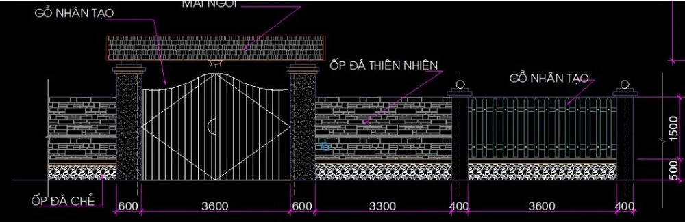 Mẫu file CAD cổng sắt CNC hiện đại